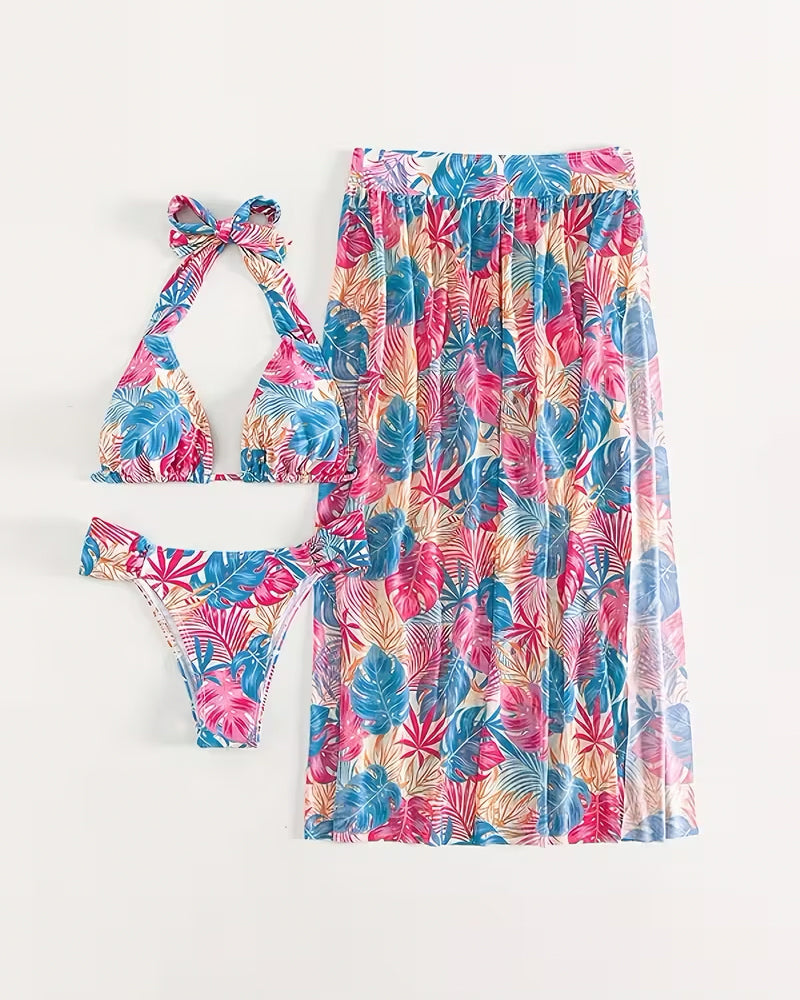 Vacation Halter Separated Skirt Bikini