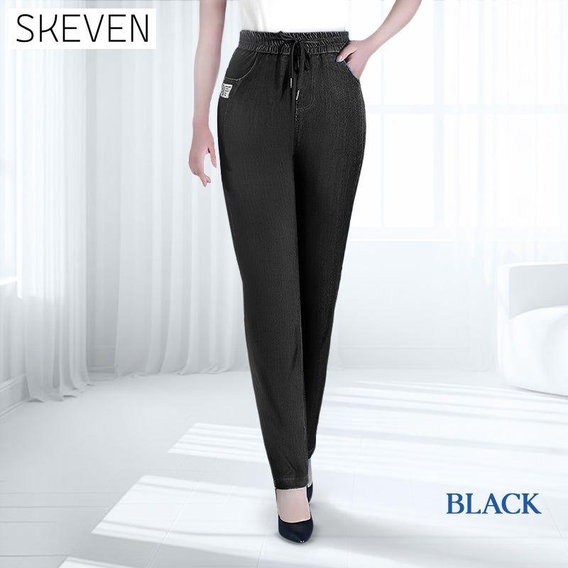Jean mom taille haute ultra-extensible
