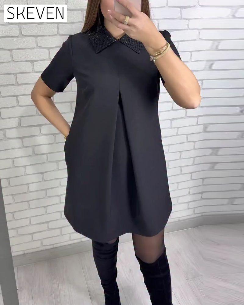 Robe à col Claudine tendance