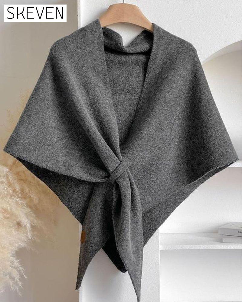 Fashion Solid Triangle Shawl Cloak