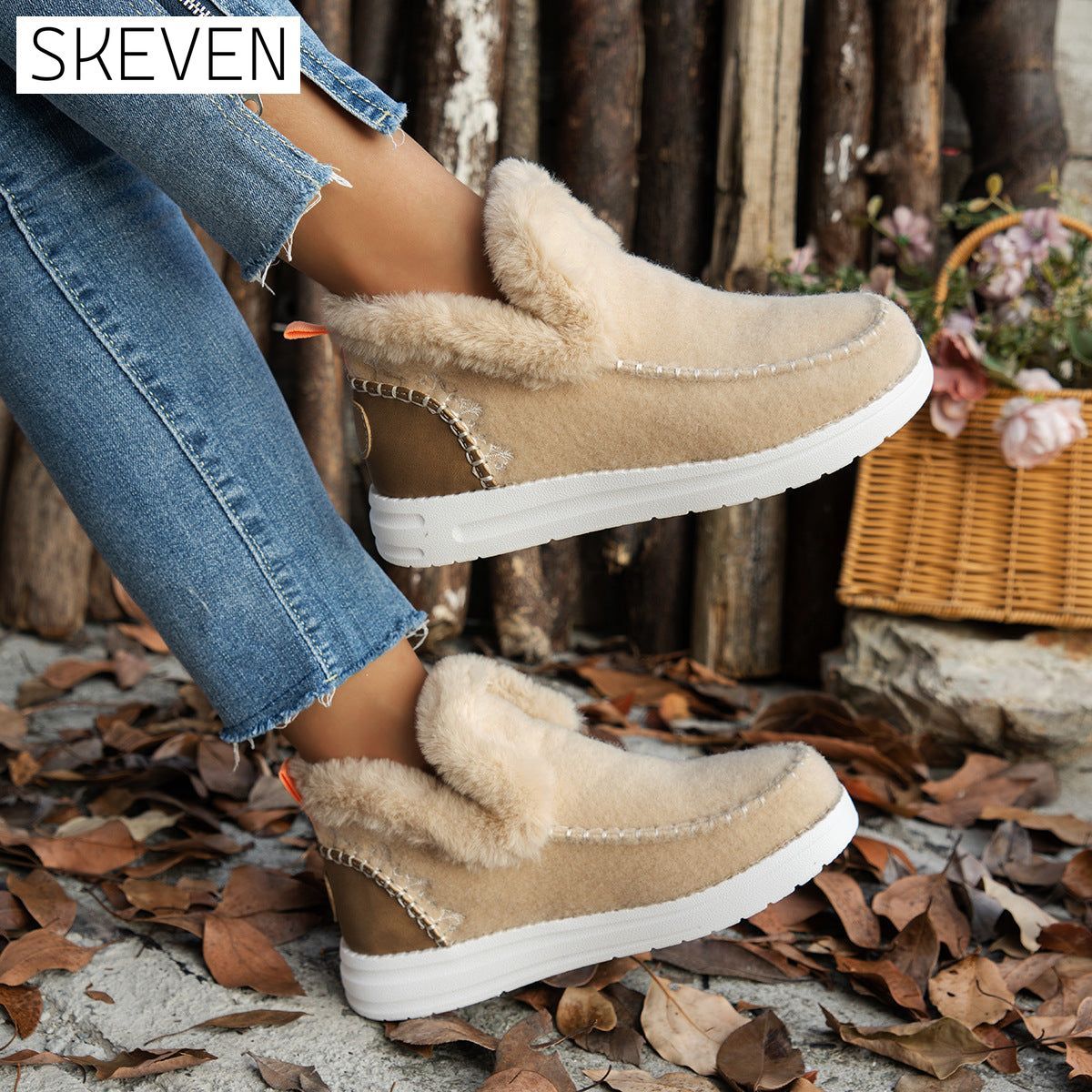 ❄️Damen-Winterstiefeletten aus rutschfestem, warmem Kunstfell
