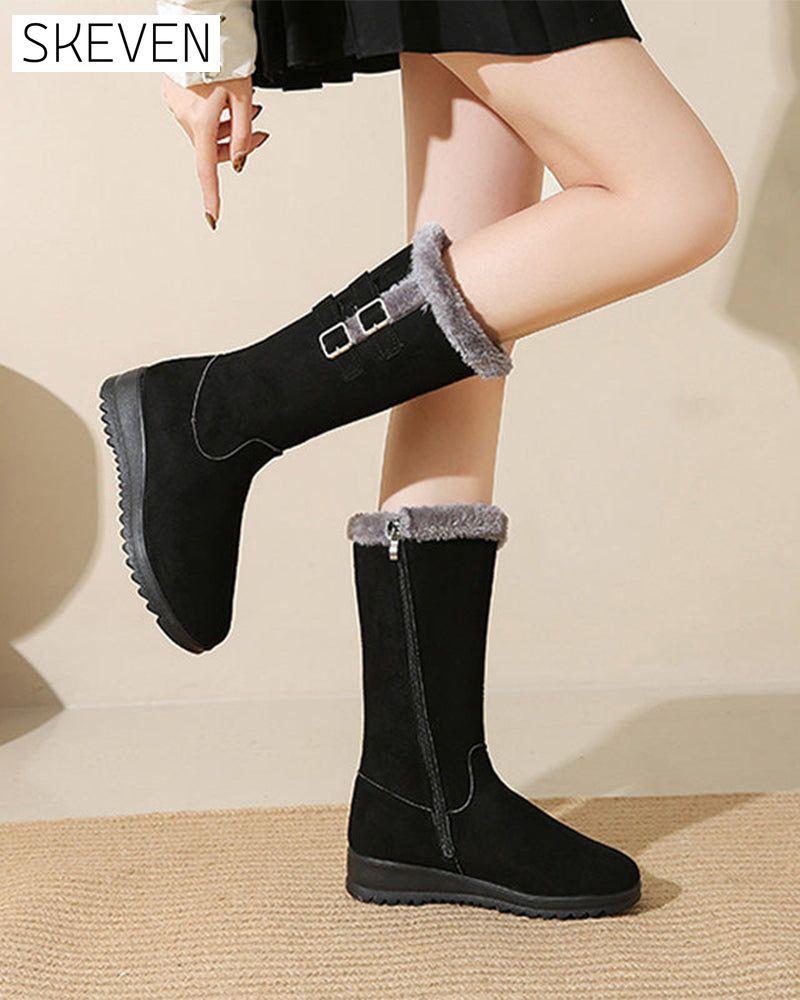 Modische knöchelhohe Schneestiefel für Damen