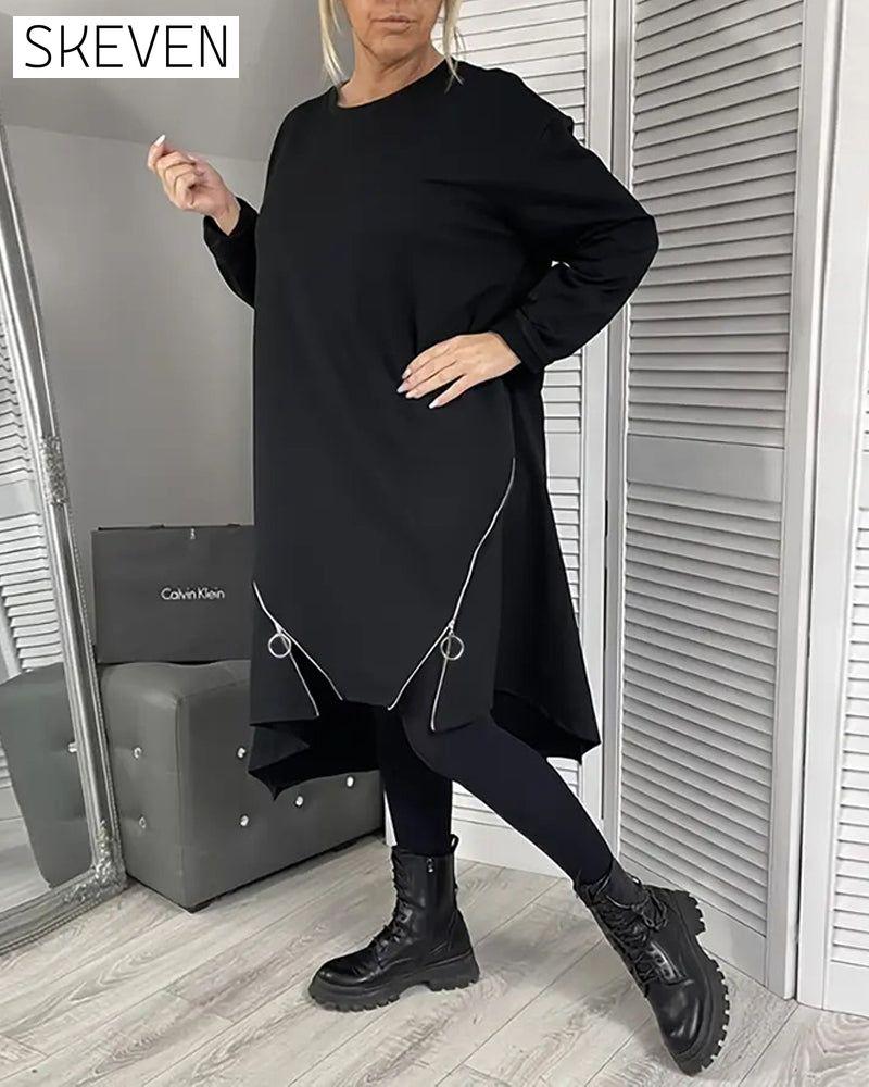 Loose Oversized Zipper Dress