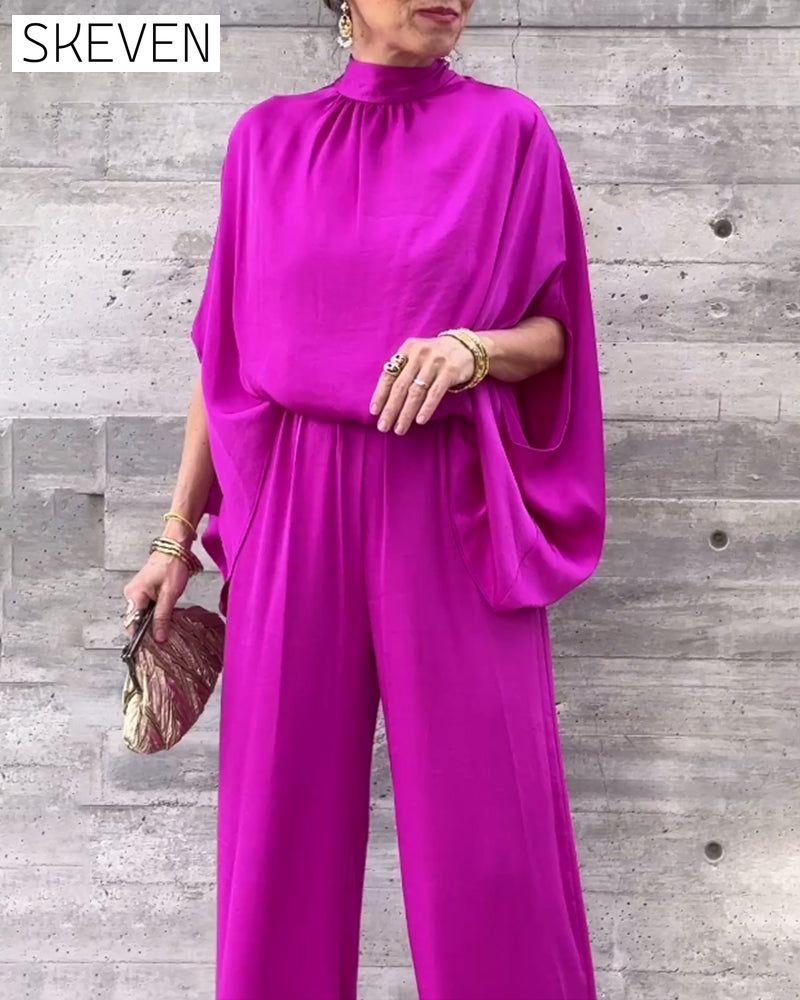 Ensemble élégant de couleur unie