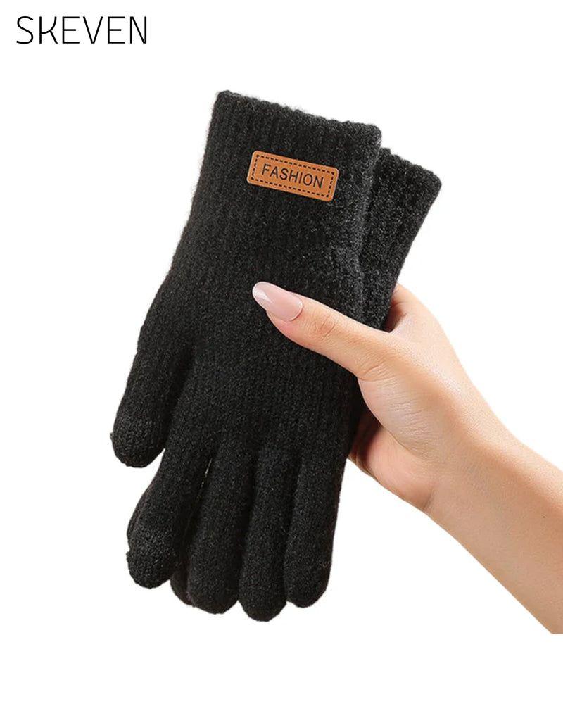 Warme Thermostrickhandschuhe für Touchscreens
