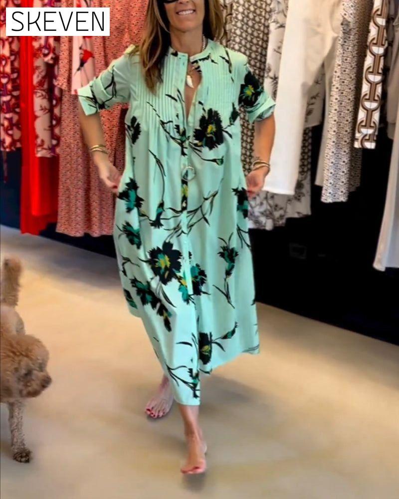 Floral print shirt dress Casual Dresses Clothes Dresses SALE Spring Summer