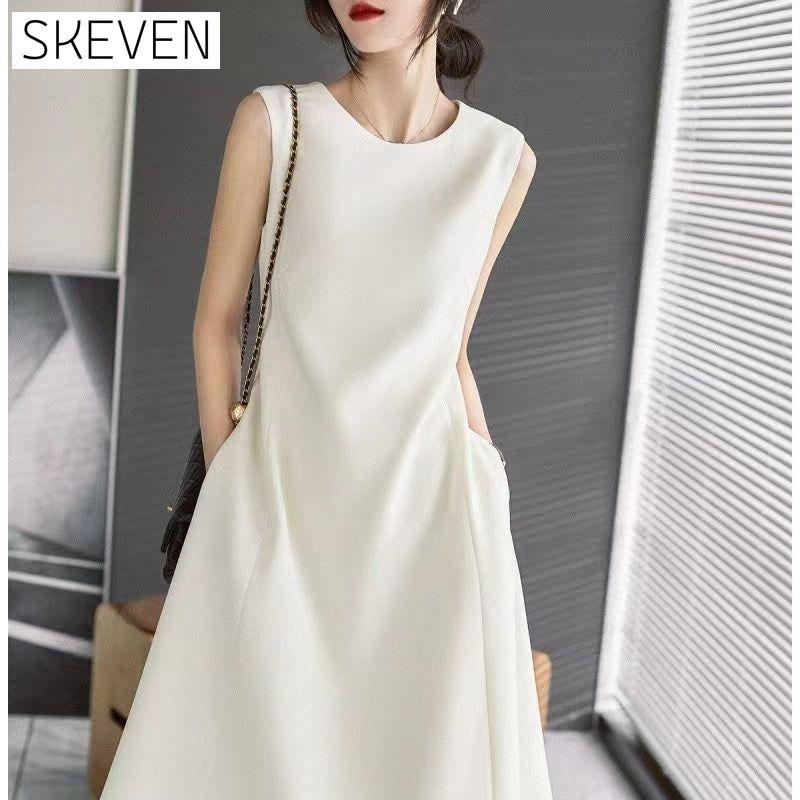 Sleeveless slim solid color fashion dress casual dresses summer