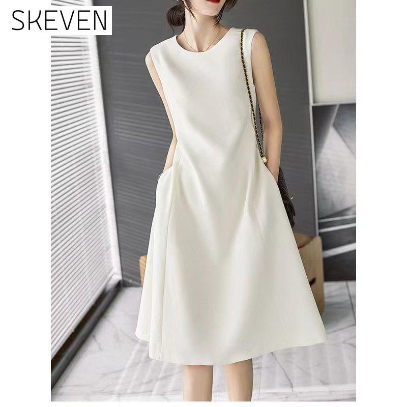 Sleeveless slim solid color fashion dress casual dresses summer