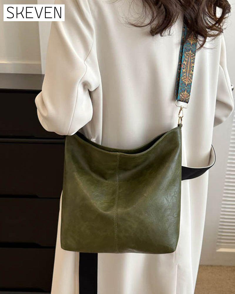 Sac seau vintage à bandoulière grande capacité