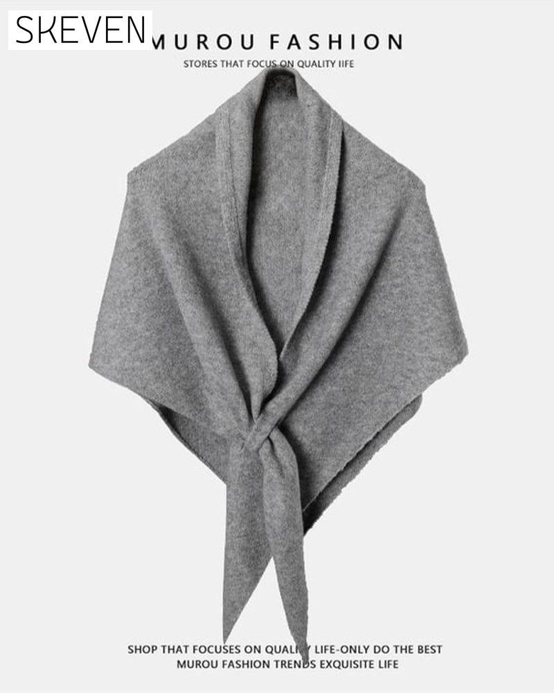 Fashion Solid Triangle Shawl Cloak