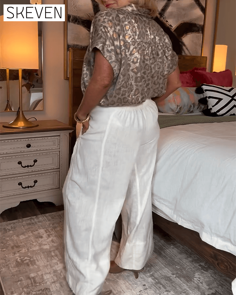 Casual Leopard Print Blouse