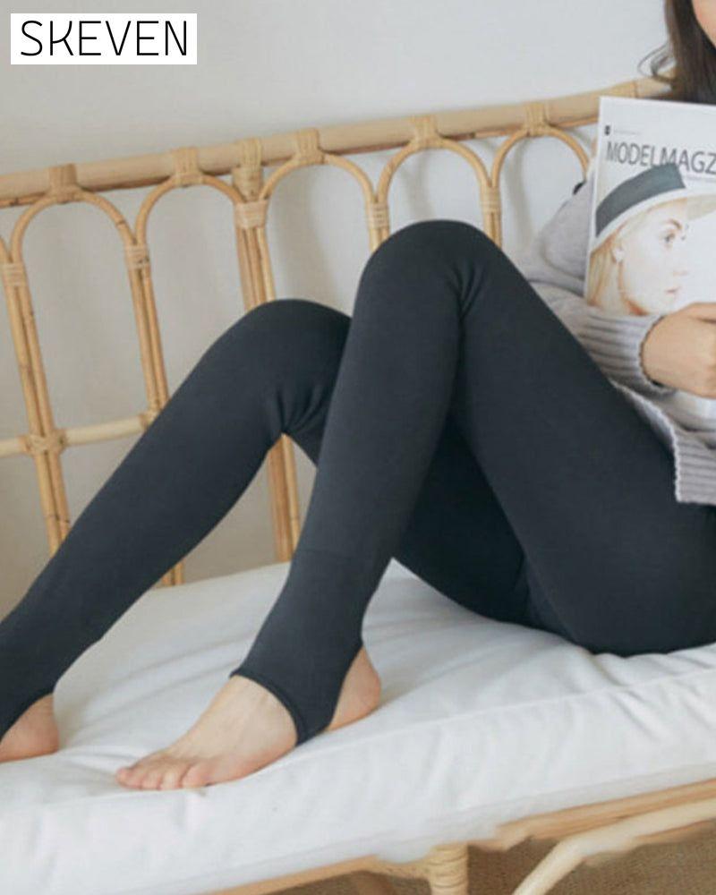 Makellose Beine, künstliche, durchscheinende, warme, plüschgefütterte elastische Strumpfhose 