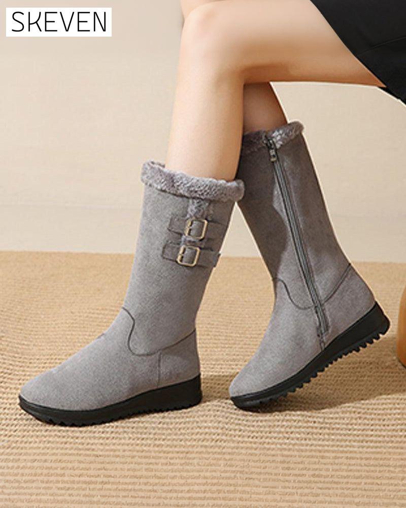 Modische knöchelhohe Schneestiefel für Damen