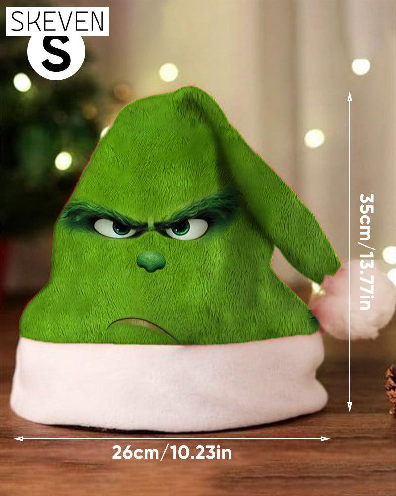 Unisex christmas print plush hat
