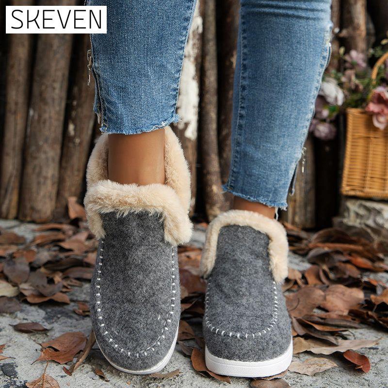 ❄️Damen-Winterstiefeletten aus rutschfestem, warmem Kunstfell