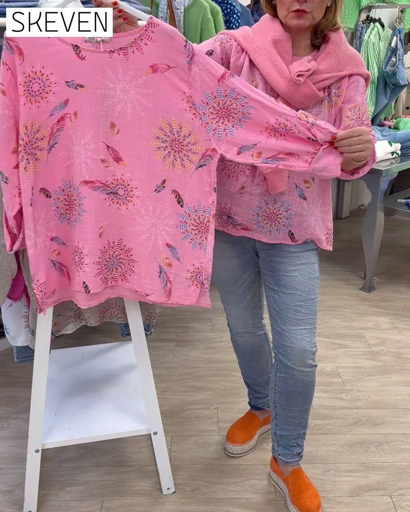 T-shirt imprimé à manches longues