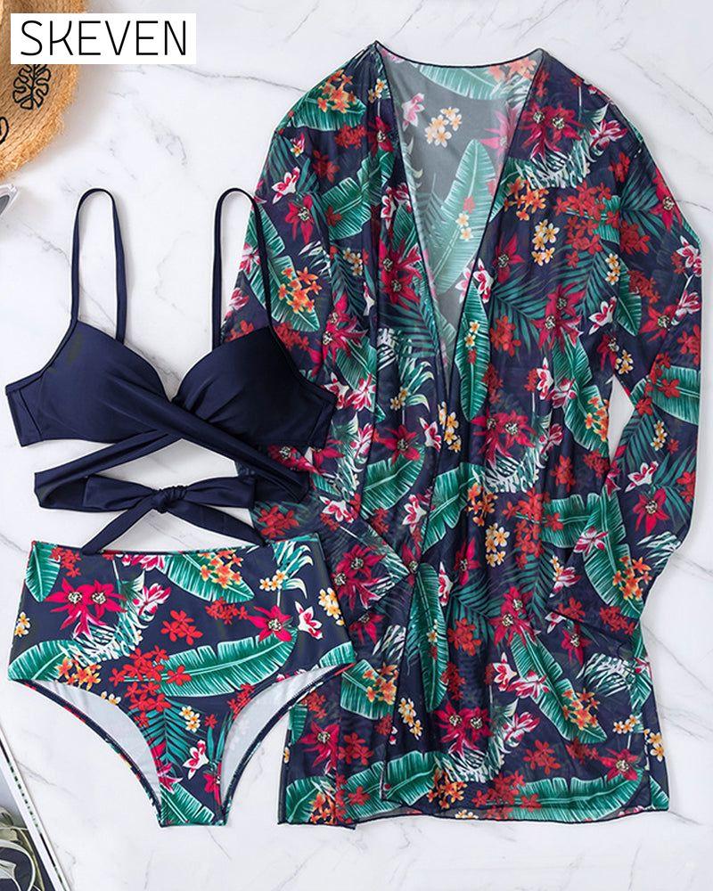 Floral Print Bikinis and Cover Up