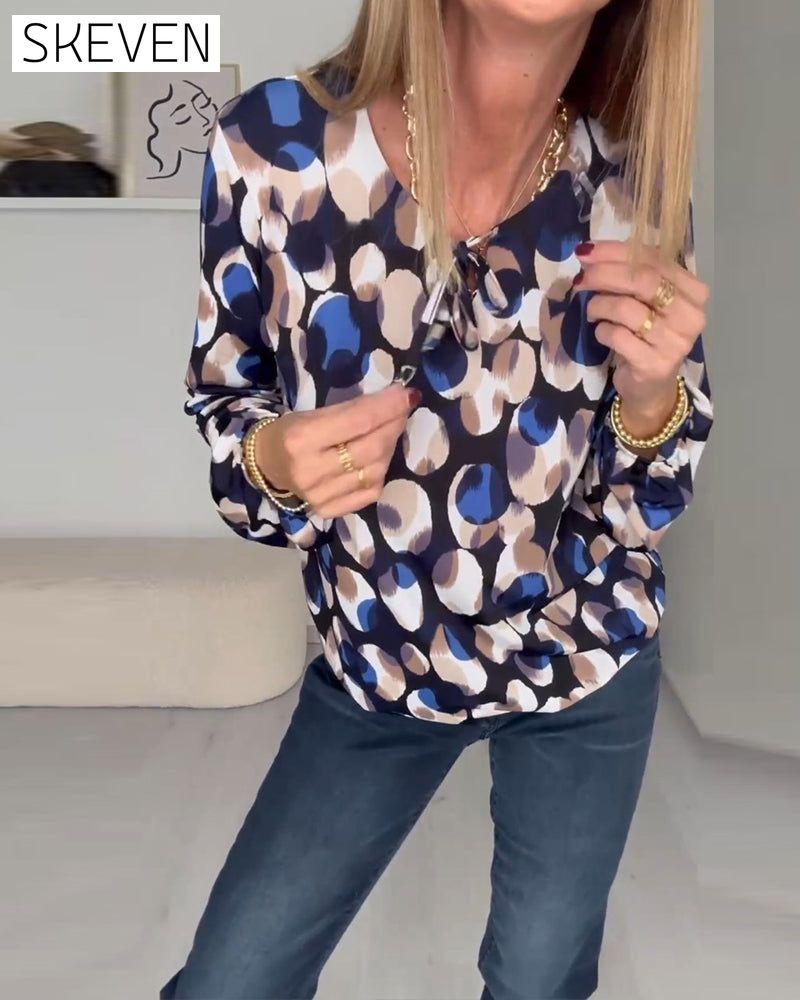Blouse élégante à bretelles imprimées