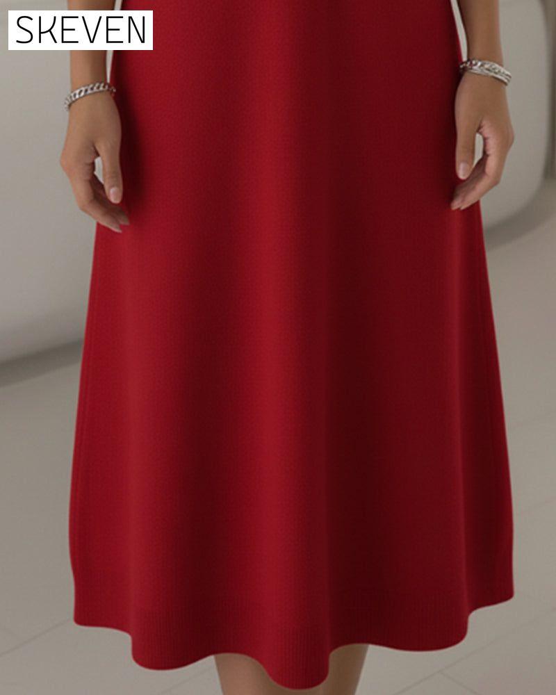 Robe à revers boutonnée tendance