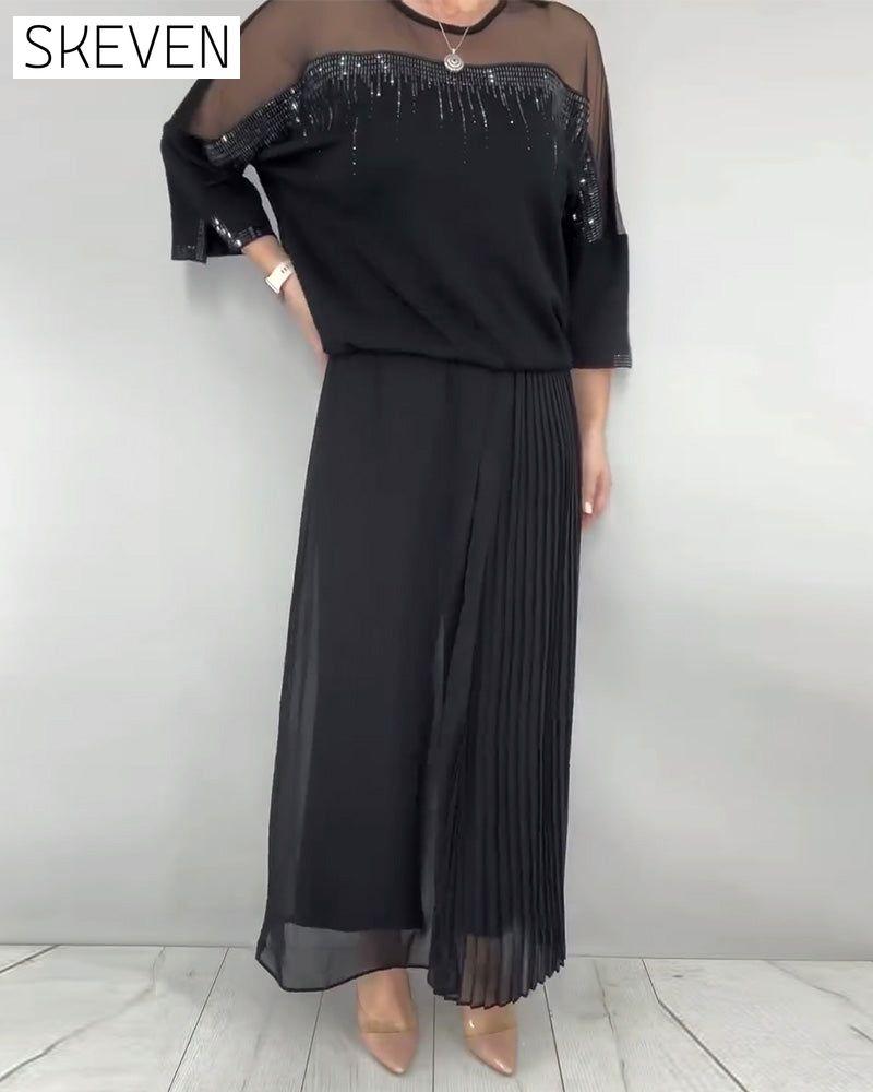 Mesh Splicing Loose Blouse