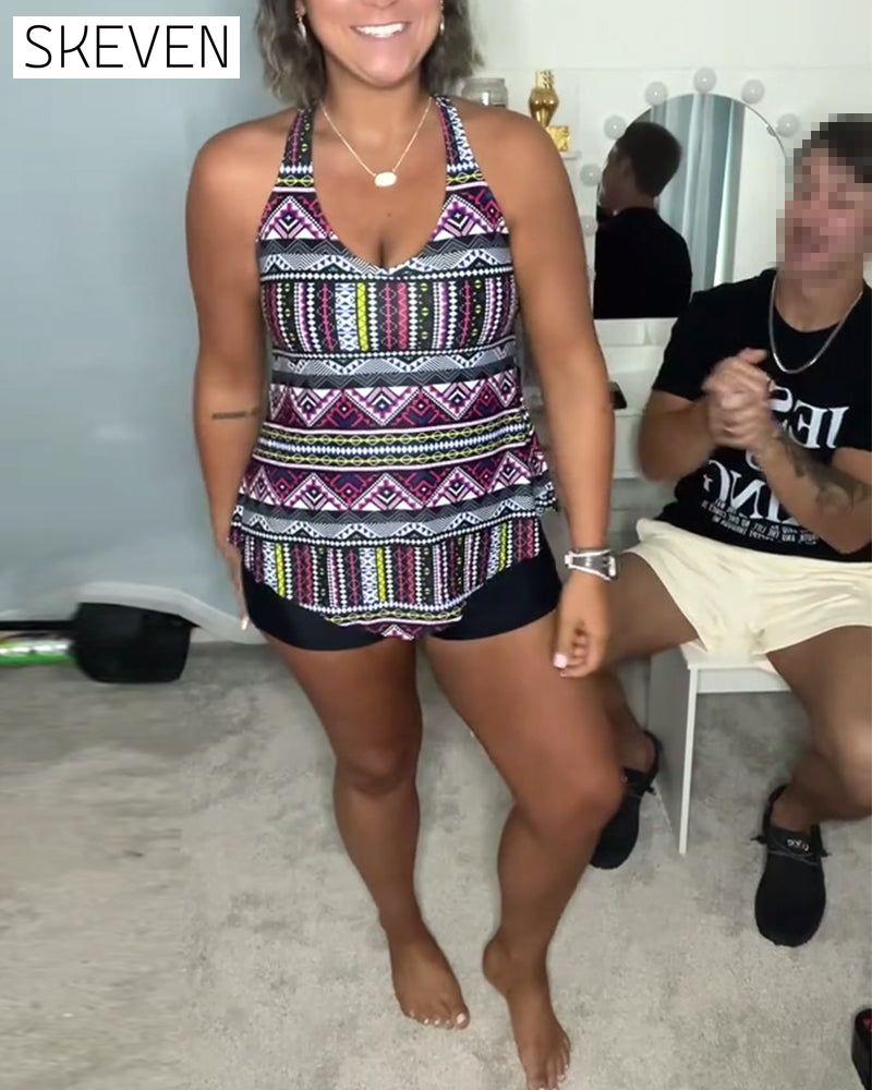 Tank Top Print Two Piece Swimsuit