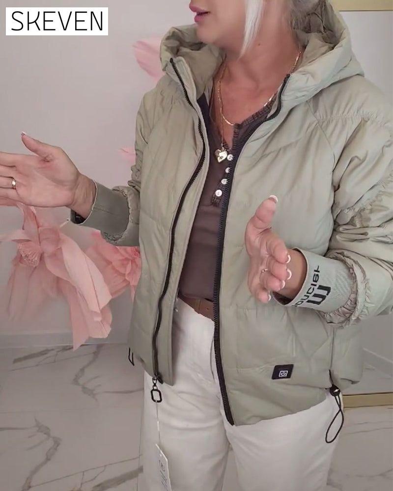 veste courte matelassée à capuche