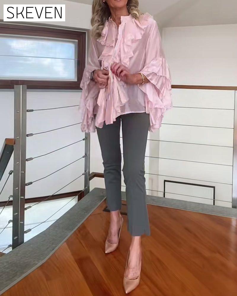 Fashionable Ruffled Blouse