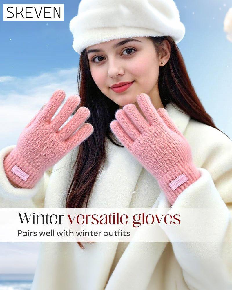 Warme Thermostrickhandschuhe für Touchscreens
