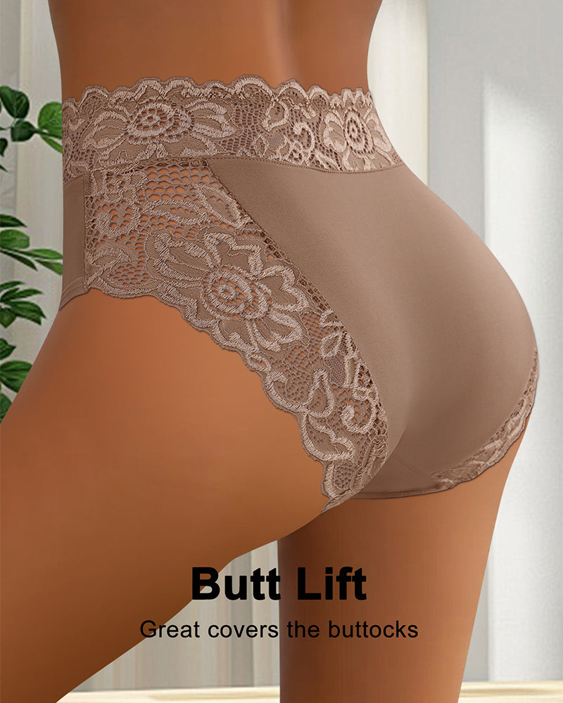 Sexy Lace Mid-Rise Panties-5