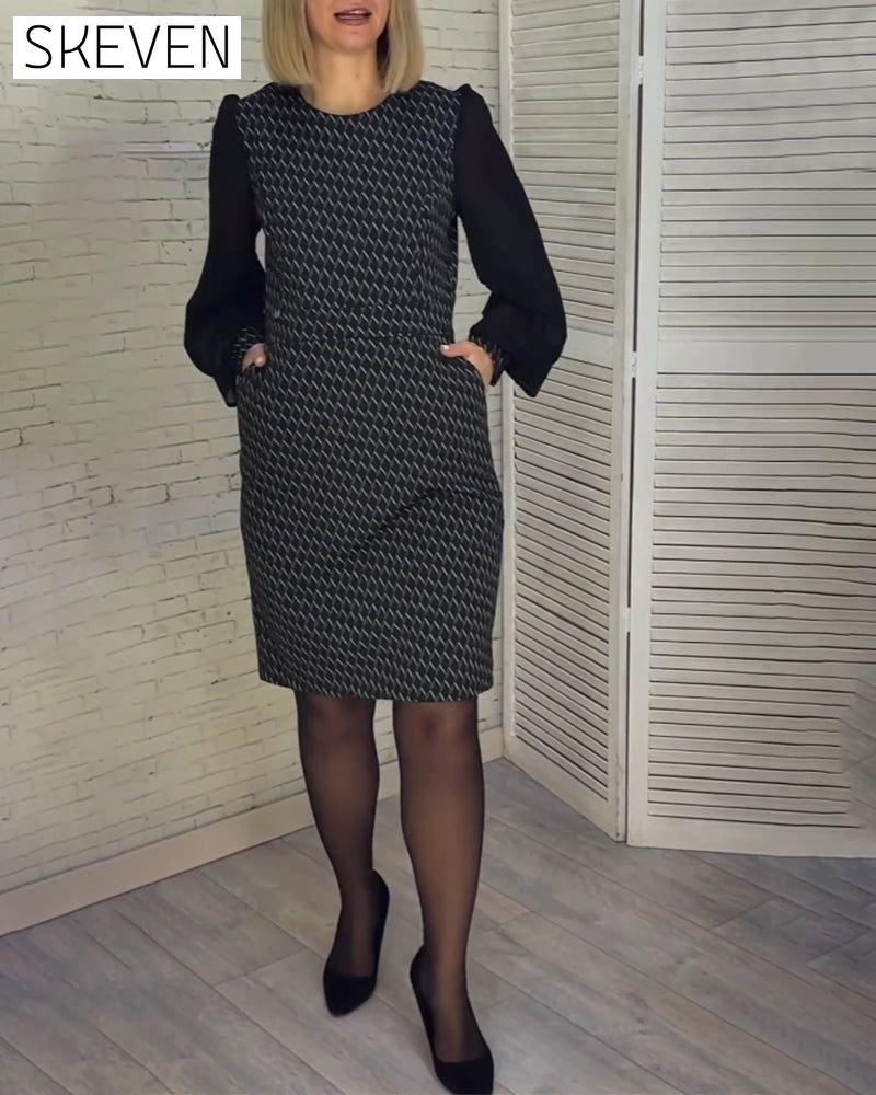 Elegantes Kleid mit Raglanärmeln