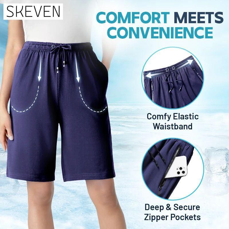 Short unisexe en soie glacée extensible à séchage rapide
