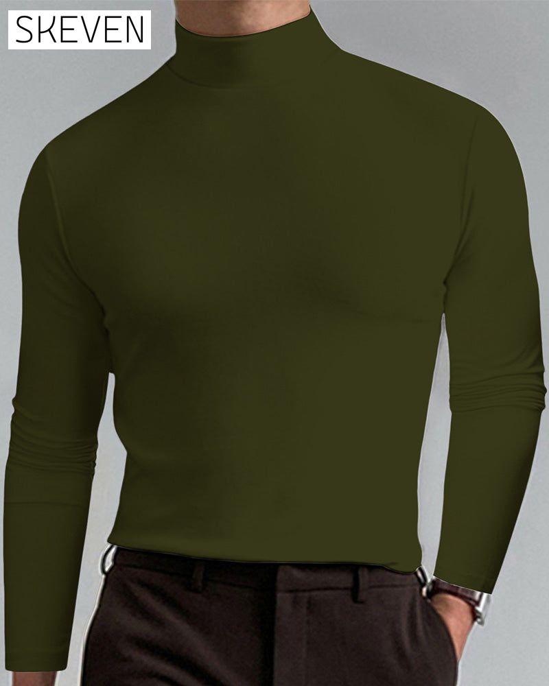 Herren-Langarmshirt mit schmalem Ausschnitt