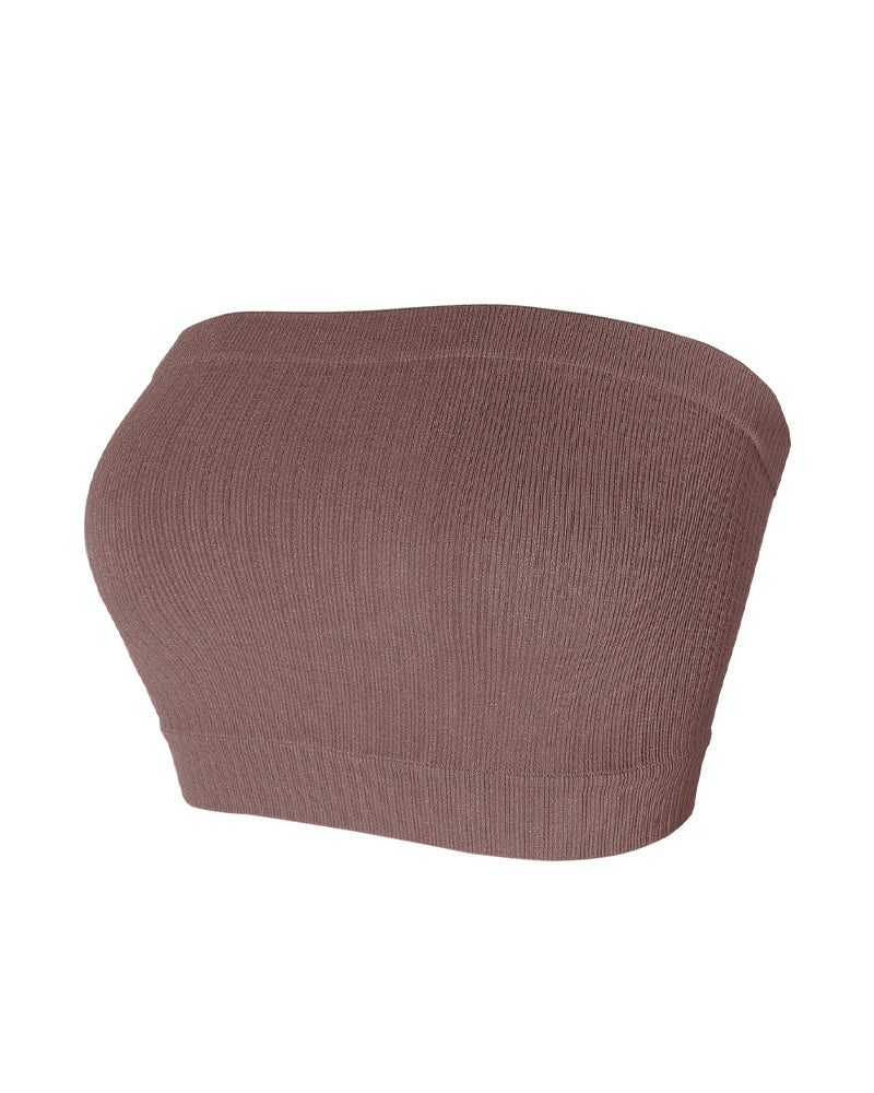 Strapless Solid Color Bandeau Lingerie