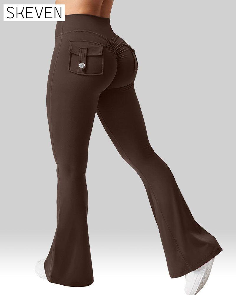 Elastische, schnelltrocknende, ausgestellte Sport-Yogahose