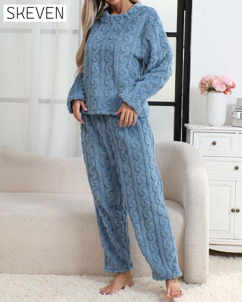 Solid Color Homewear Pajama Set