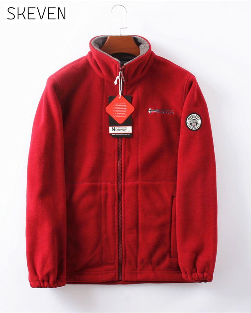 Doppellagige Herren-Fleecejacke &amp; 50 % Rabatt