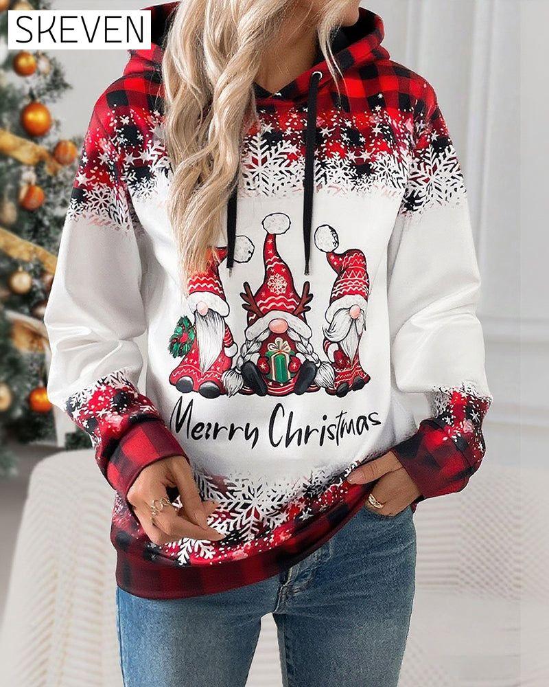 Hoodie mit Weihnachtsmann-Print