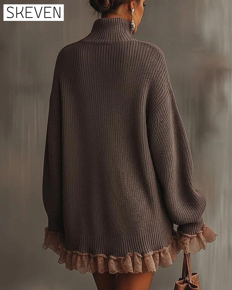 Elegantes Set aus Pullover und Trägerkleid