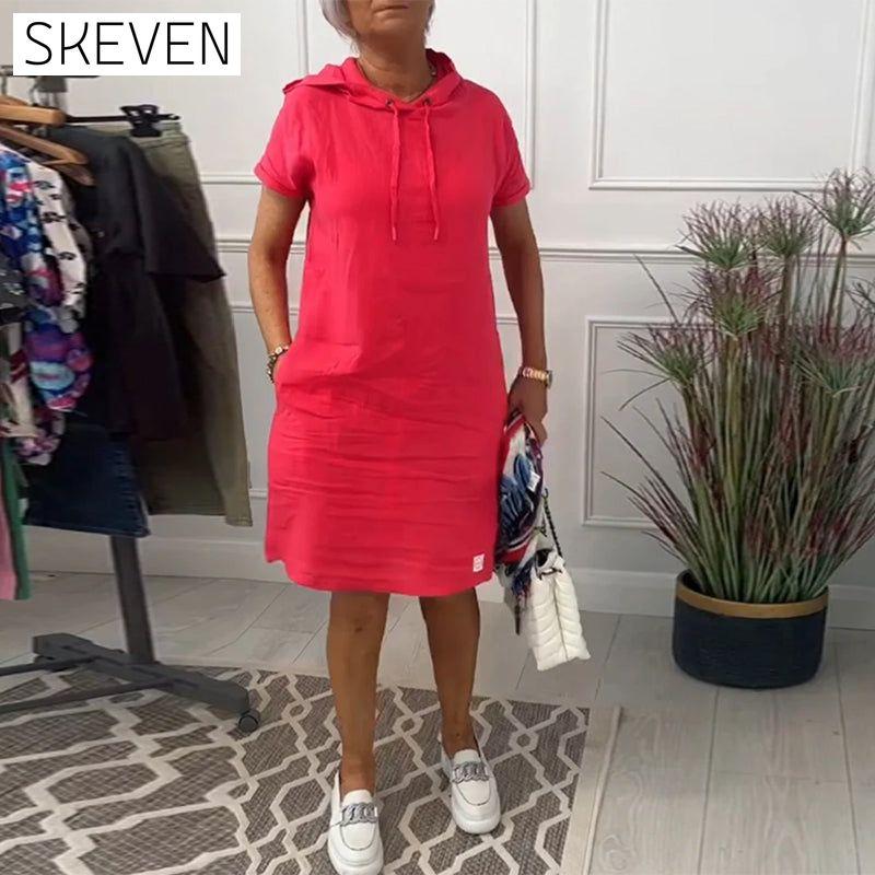 Solid color round neck pleated blouse