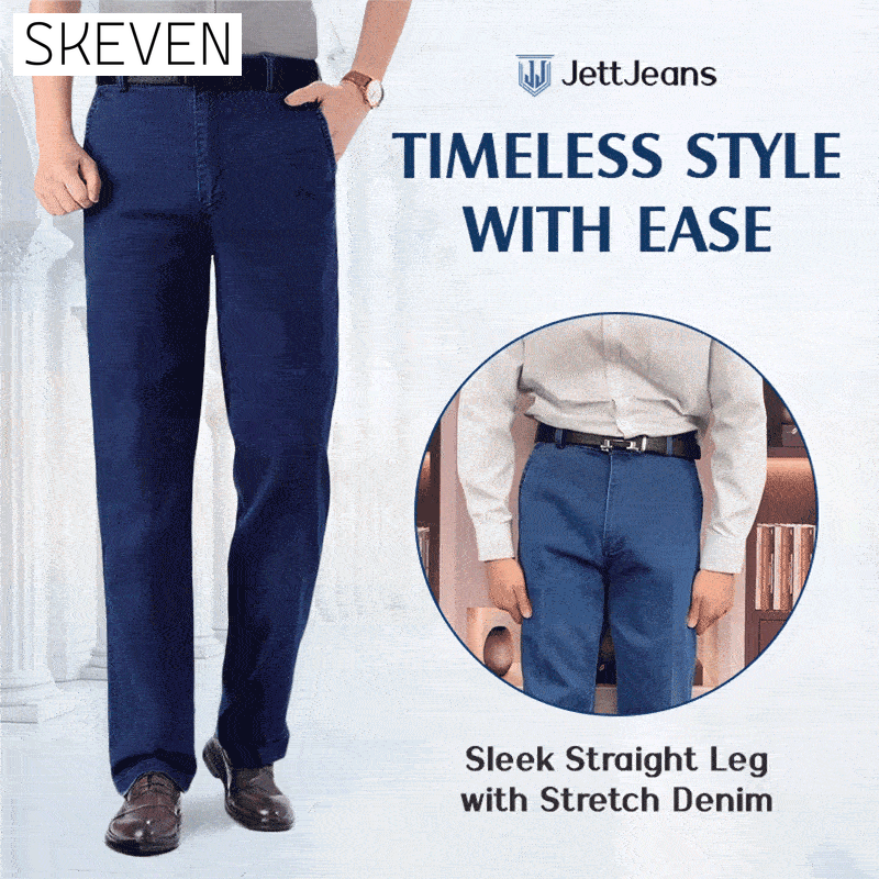 Jeans stretch coupe droite classique pour homme