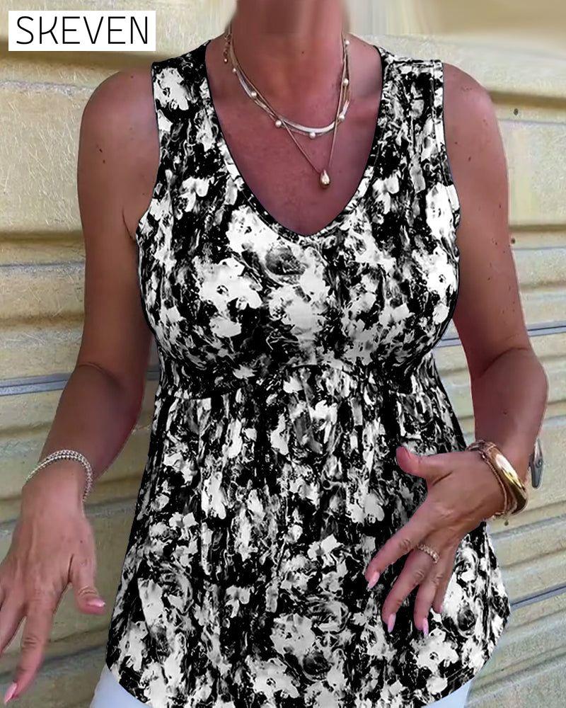 Sexy Printed Sleeveless Tank Top