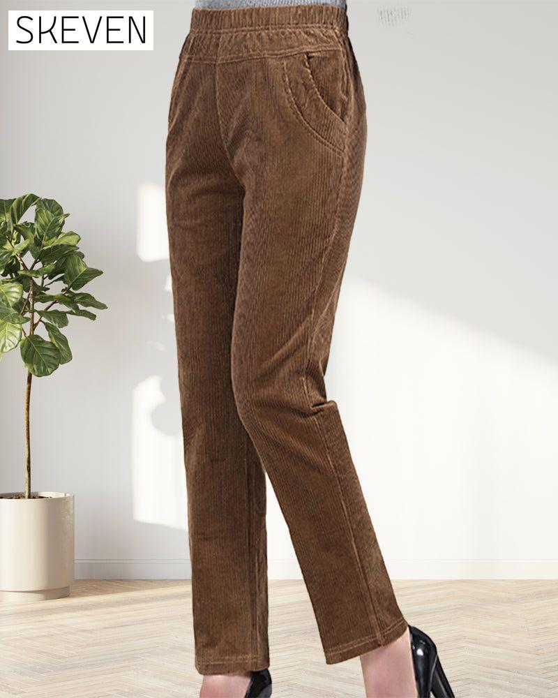Solid color casual pocket pants