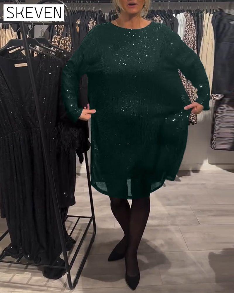 Elegantes rückenfreies Paillettenkleid mit Trägern