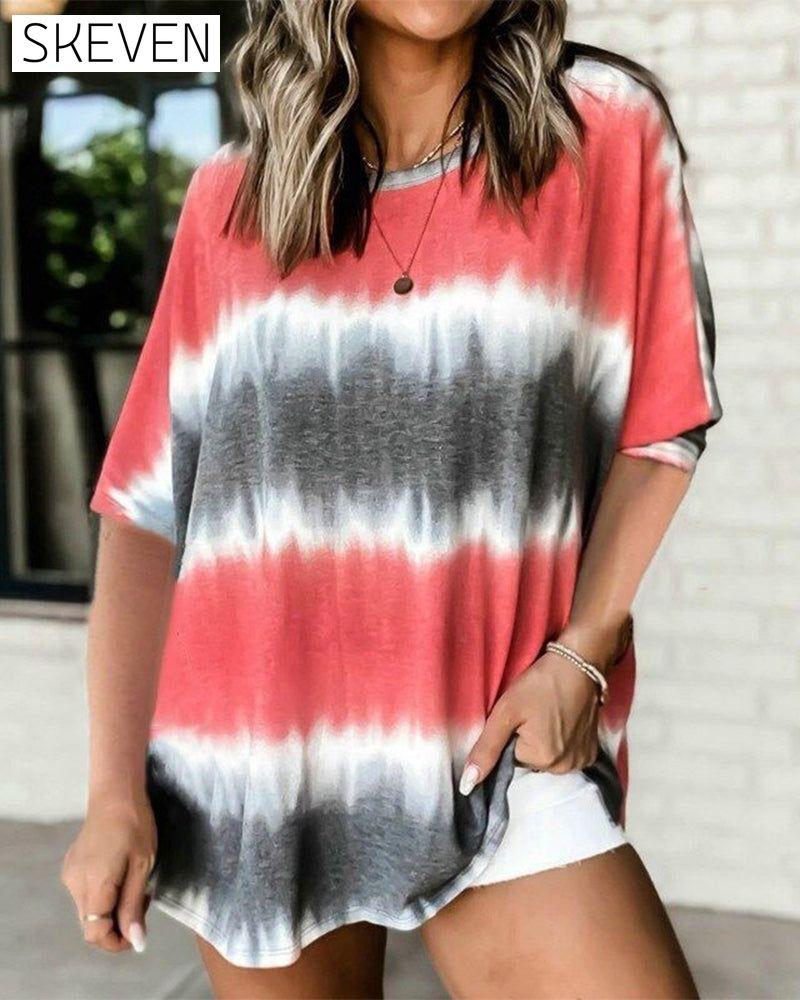 Tie Dye T-shirt with Short Sleeves