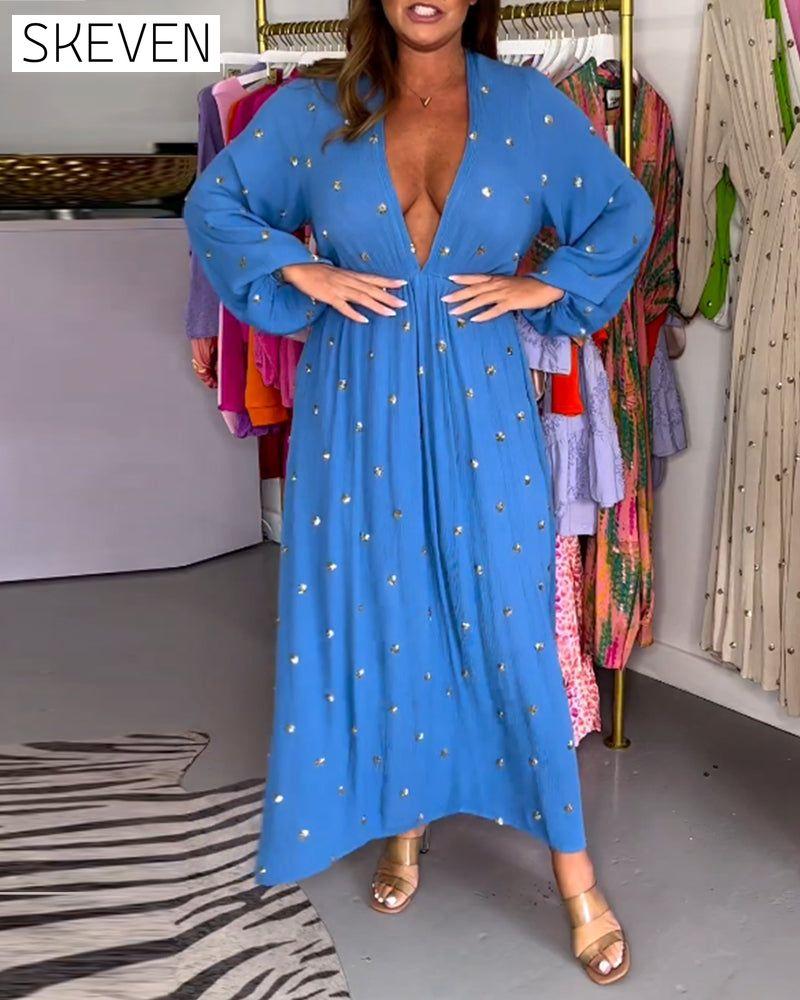 Sexy Deep V Neck Dress