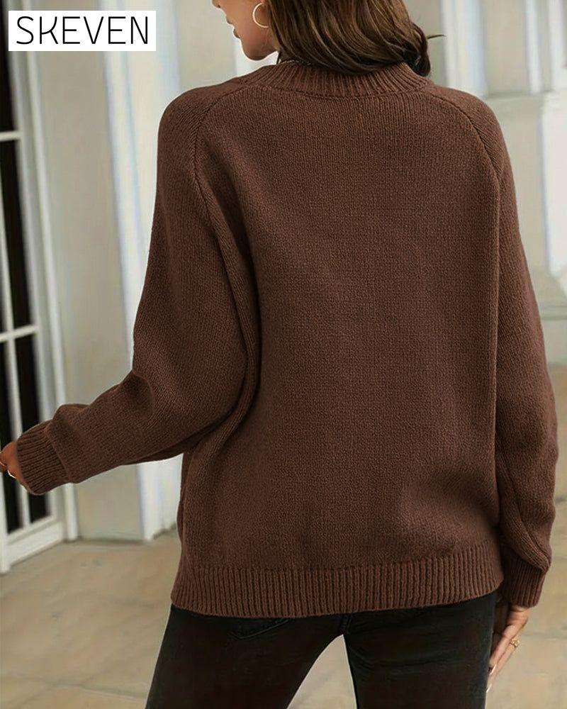 Button-Down Crew Neck Jumper