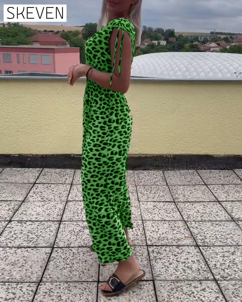 Leopard Print Sleeveless Dress