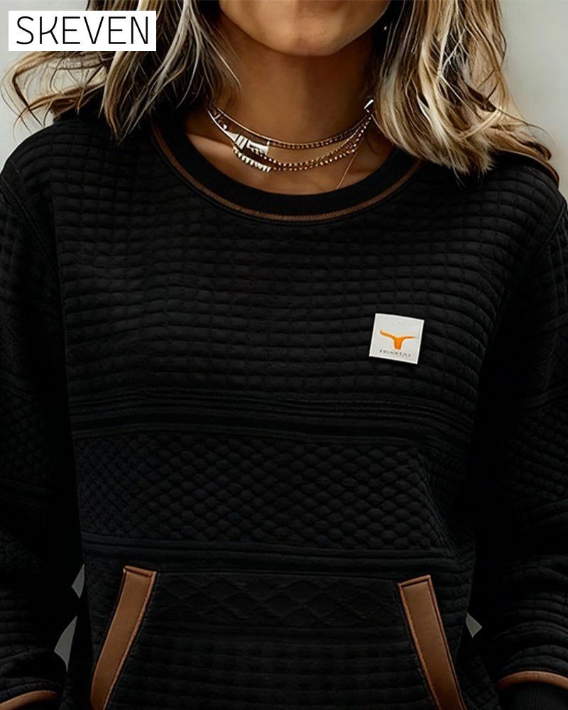 Sweatshirt mit Rundhalsausschnitt und Farbblockdesign
