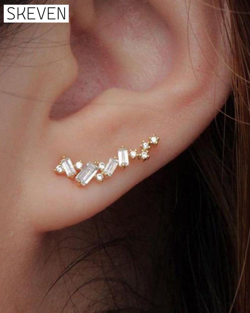Simple geometric shiny earrings