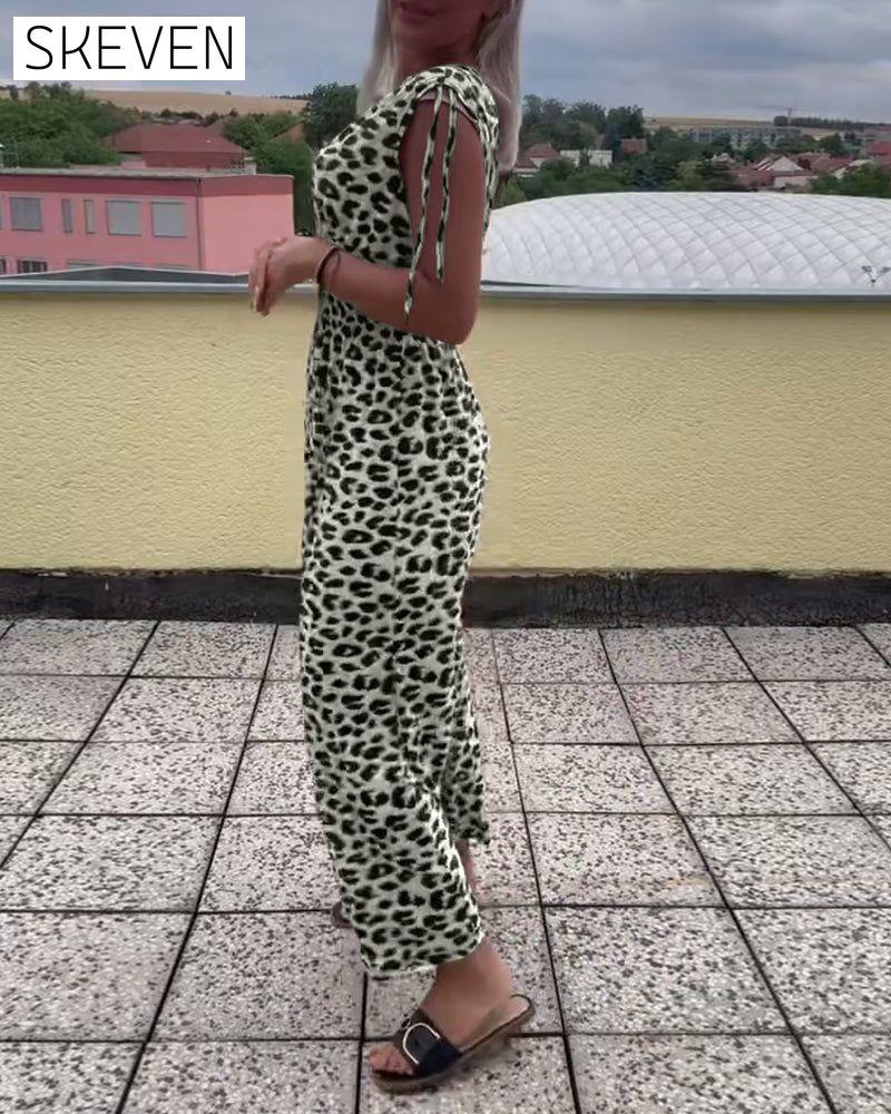 Leopard Print Sleeveless Dress